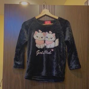 Black Long sleeve shirt with cats